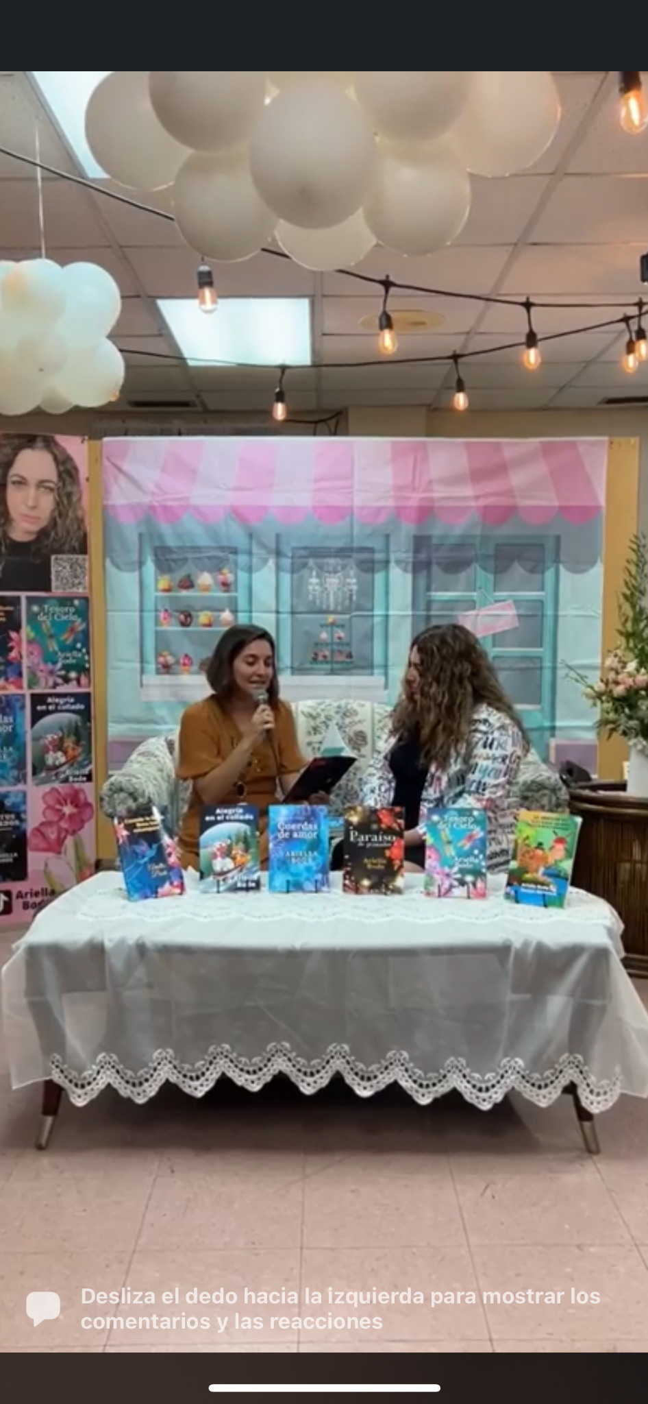 Ariella at a literary showcase